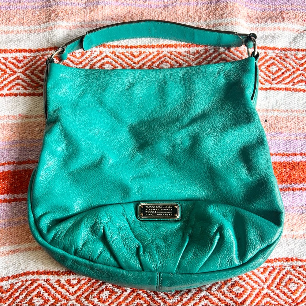 Marc Jacobs Teal Leather Hobo Bag